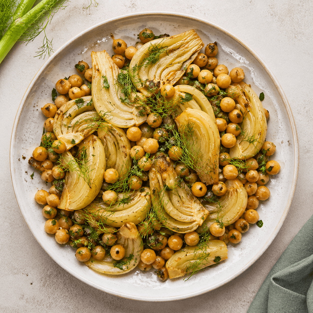 Fennel and Chickpea Skillet