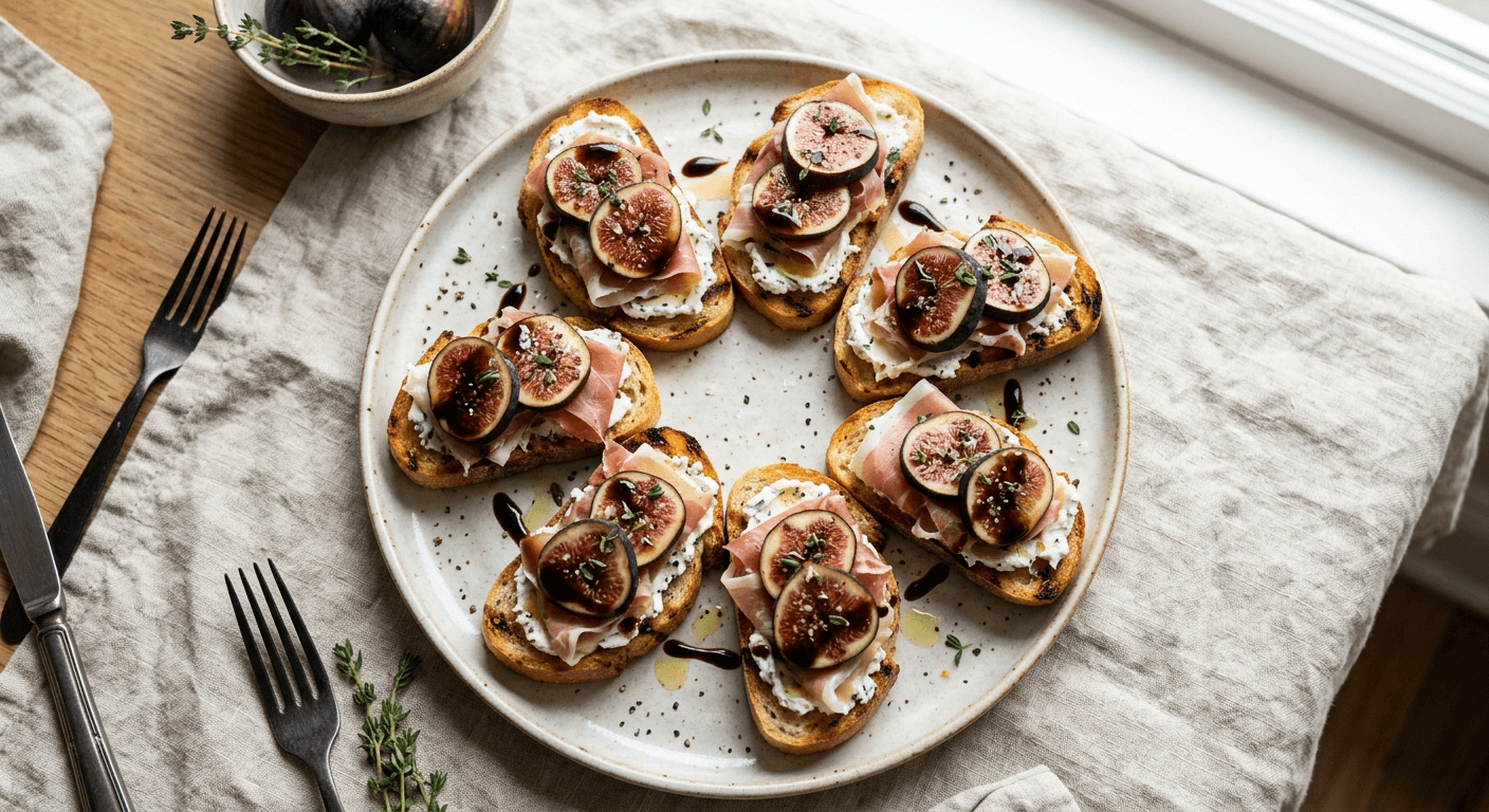 Fig and Prosciutto Bruschetta