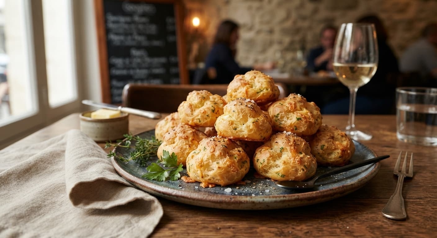 French Herb‑Cheese Gougères