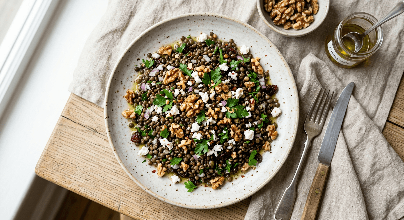 French Lentil and Walnut Salad