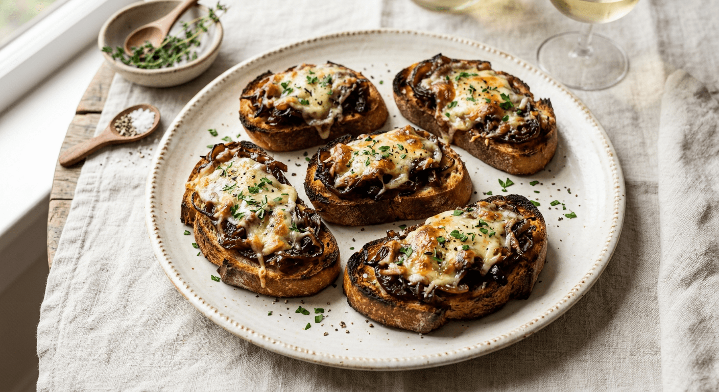 French Onion Style Bruschetta