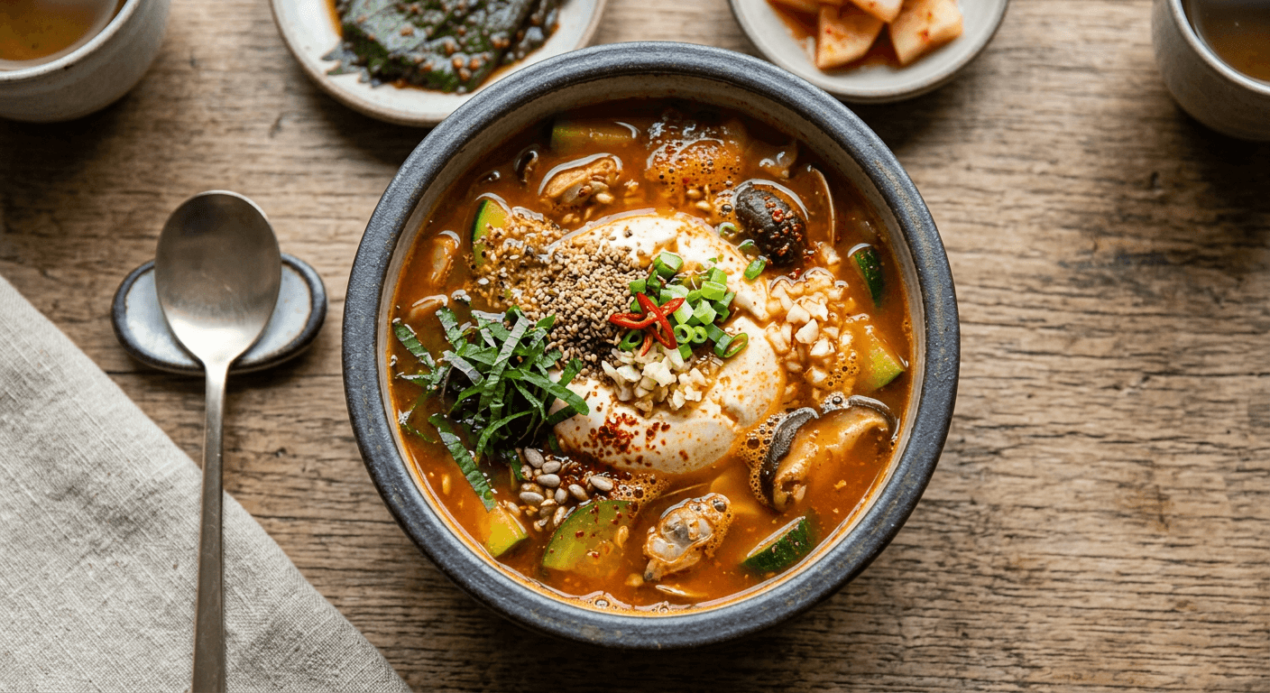 Garlic and Perilla Seed Sundubu