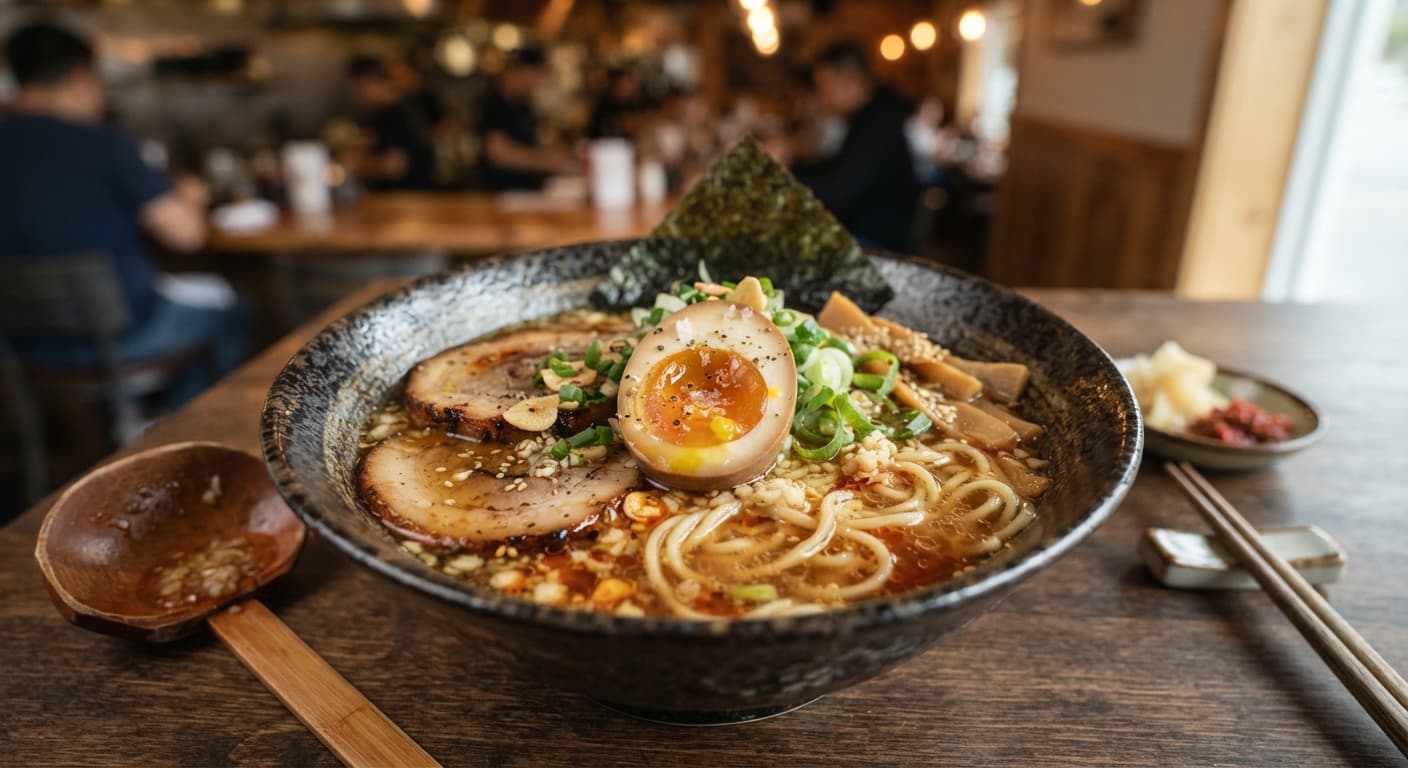 Garlic‑Butter Ramen Egg