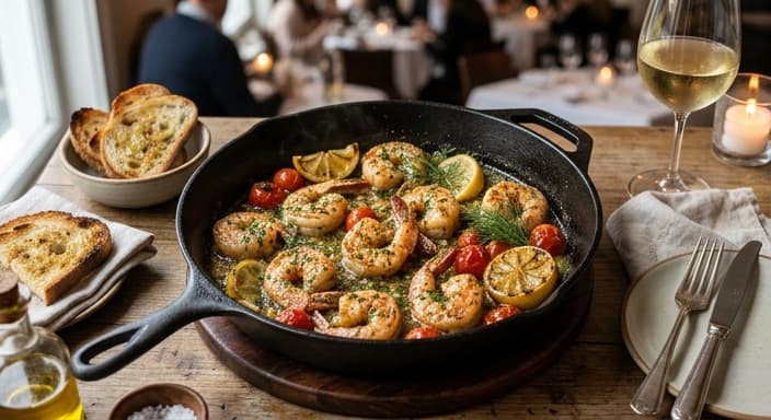 Garlic Butter Shrimp Skillet