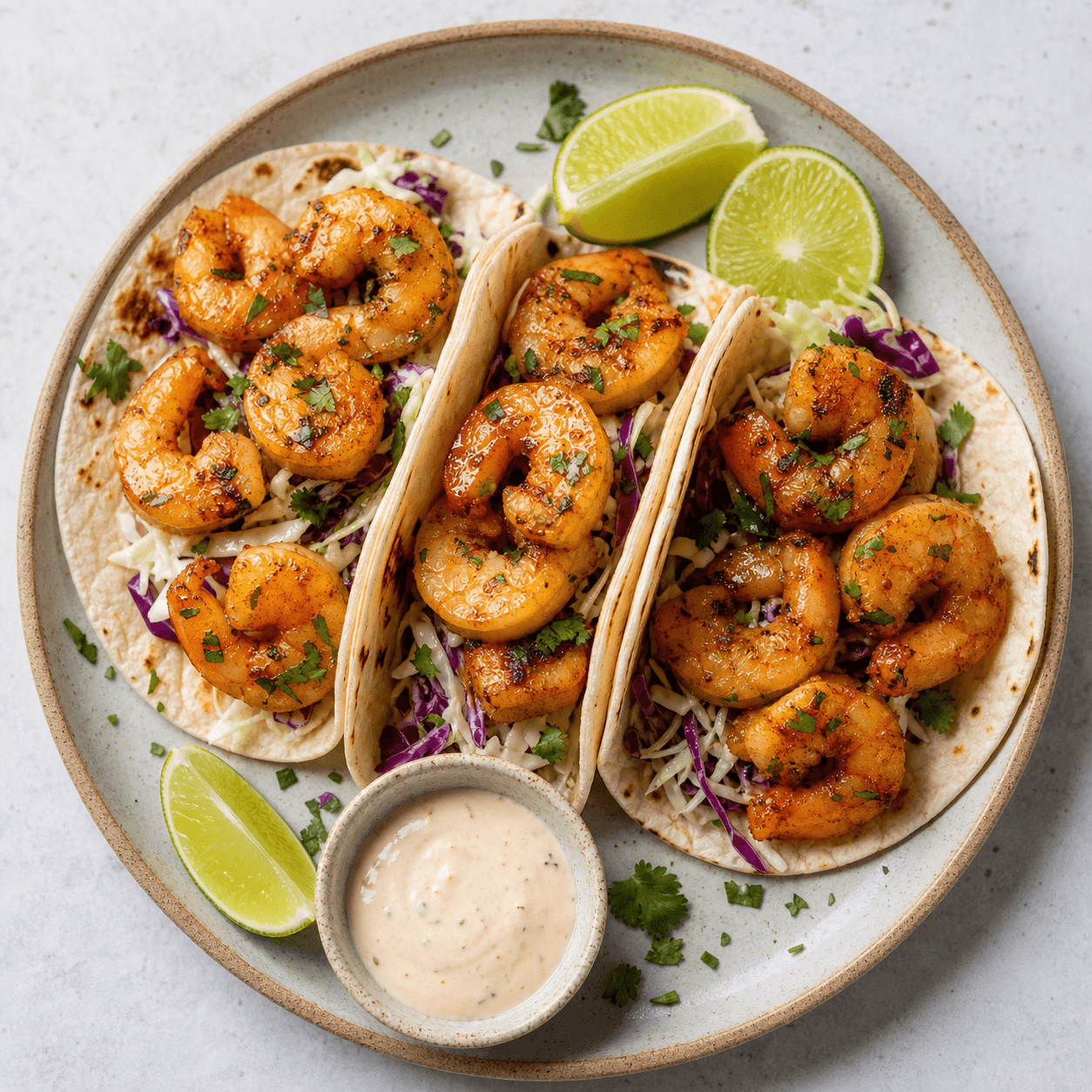 Garlic Butter Shrimp Tacos