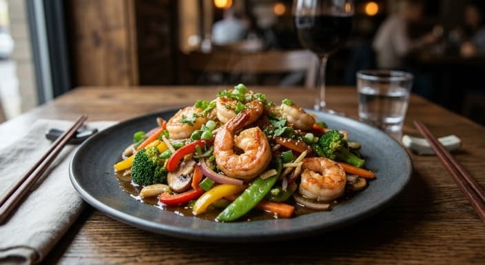 Garlic Ginger Shrimp Stir-Fry