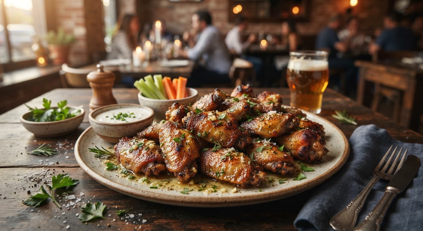 Garlic‑Herb Smoked Wings