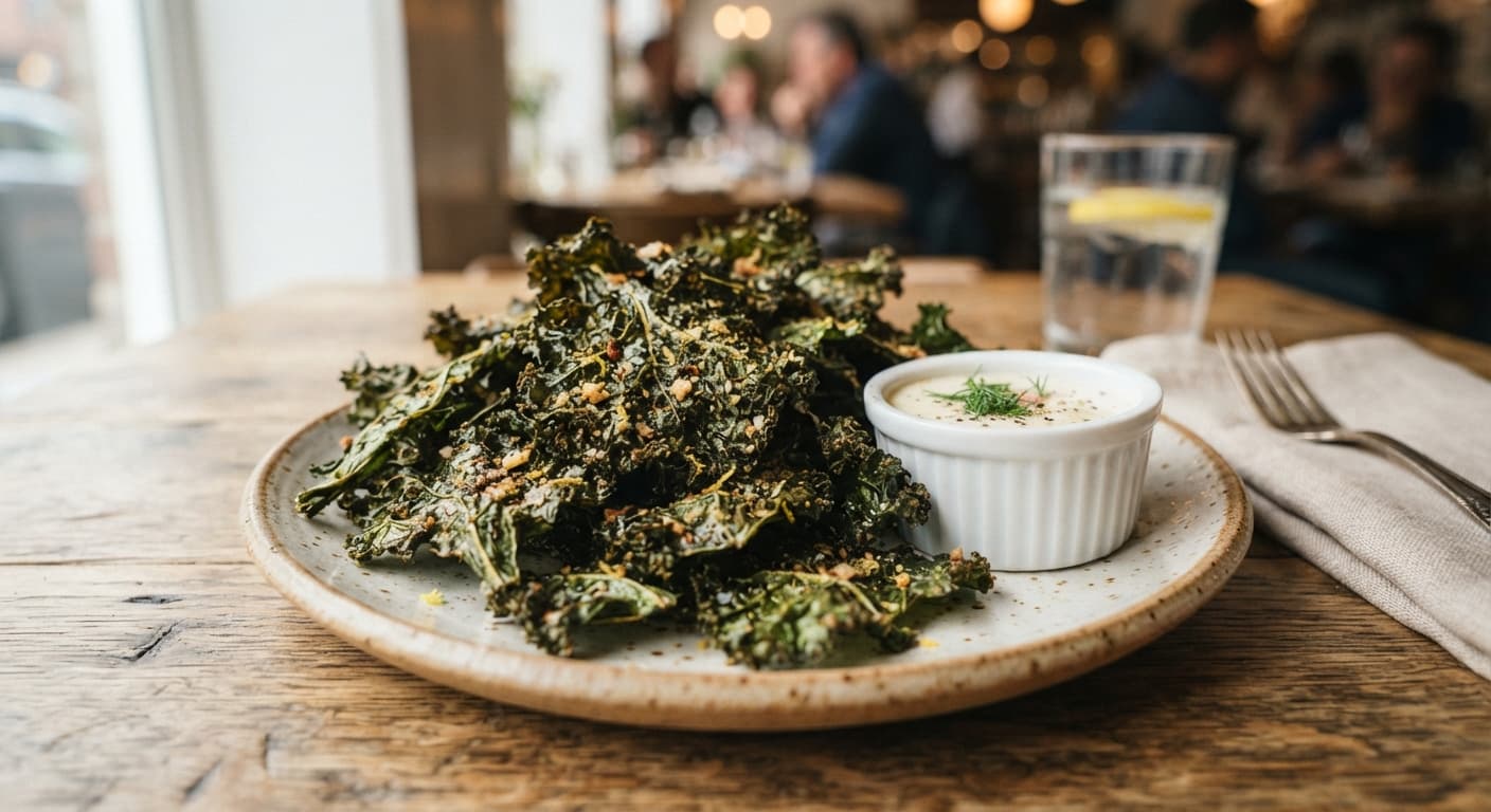 Garlic‑Lemon Kale Chips