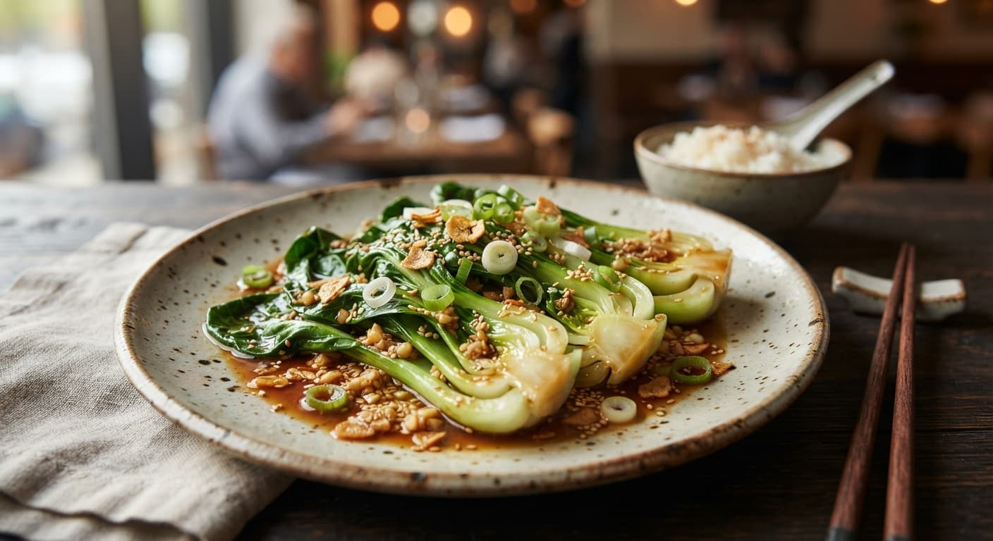 Garlic‑Scallion Bok Choy