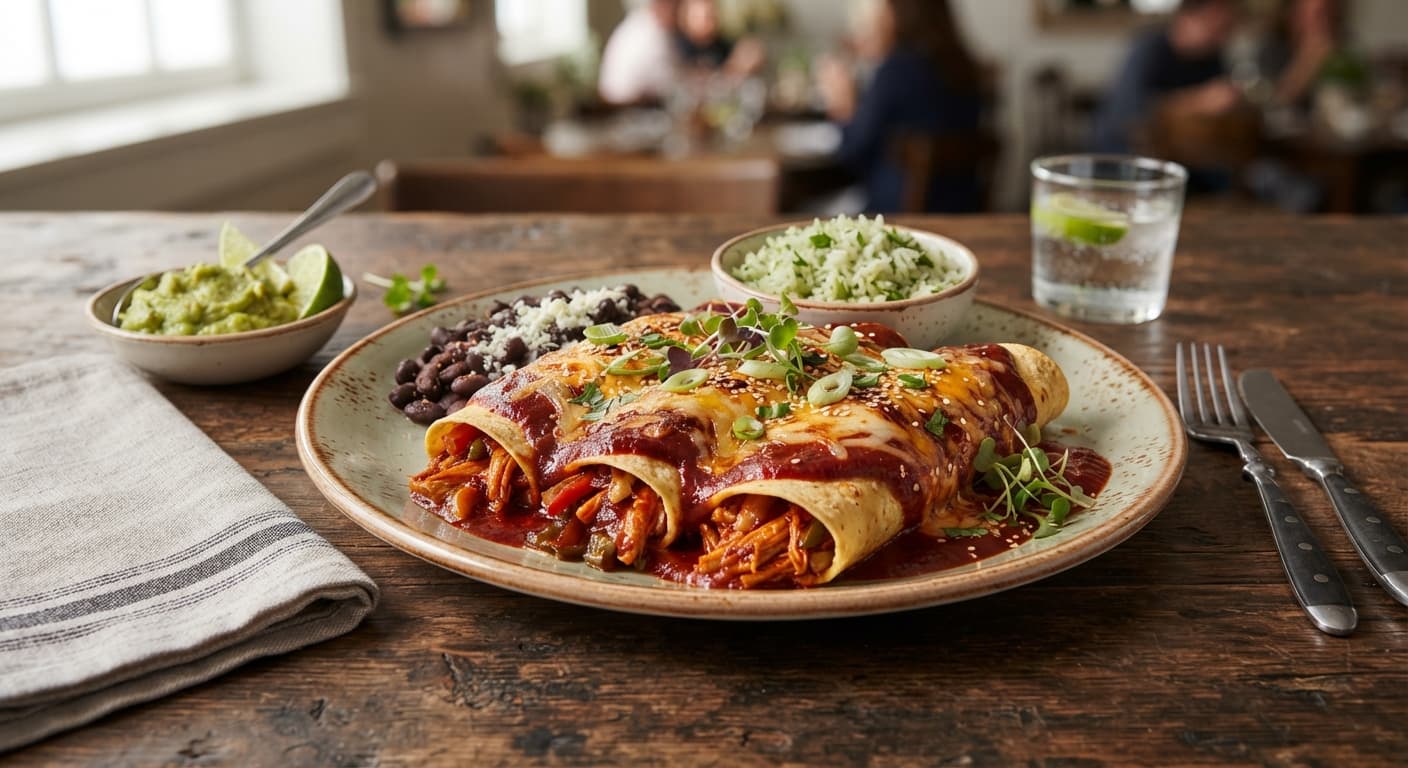 Gochujang Chicken Enchiladas