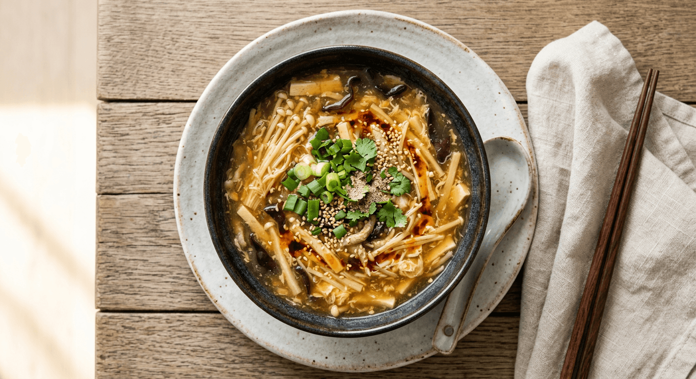 Golden Needle Hot and Sour Soup
