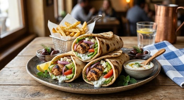Greek Chicken Gyro Wraps