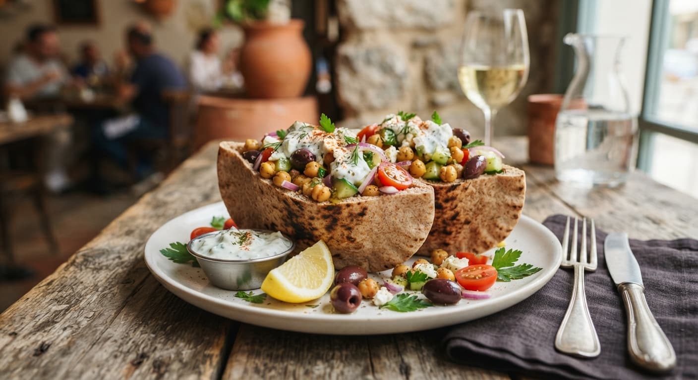 Greek Chickpea Salad Pitas