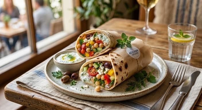 Greek Chickpea Salad Wraps