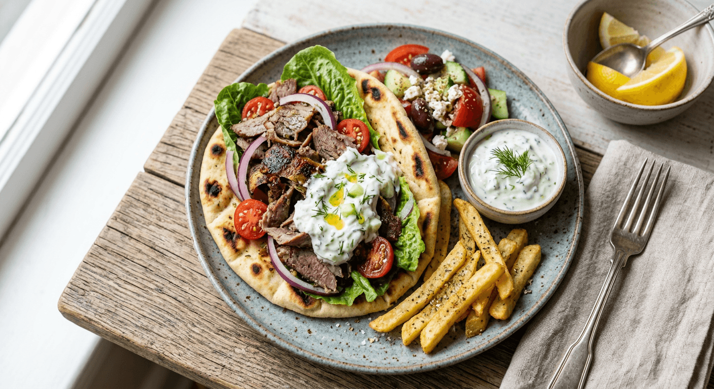 Greek Gyros With Tzatziki