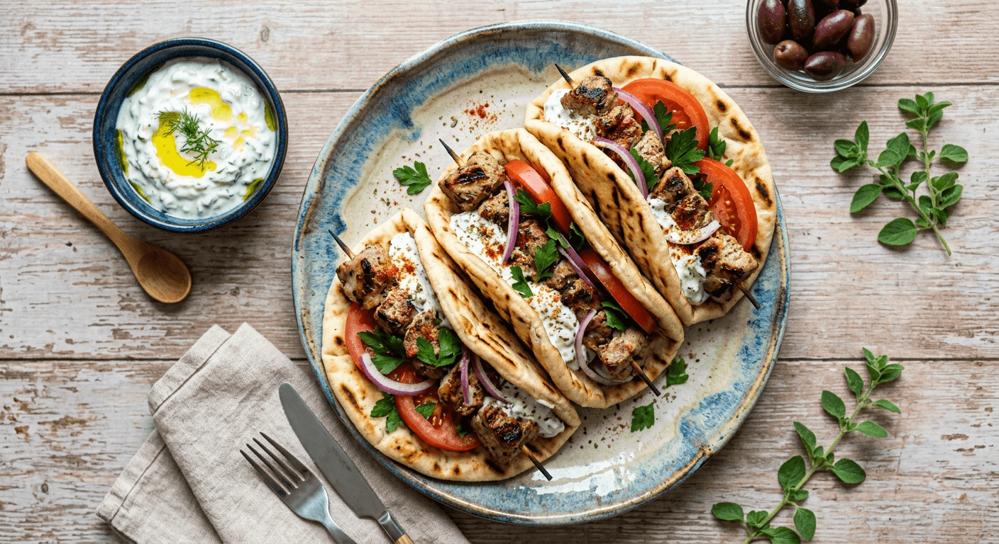 Greek Souvlaki Pitas