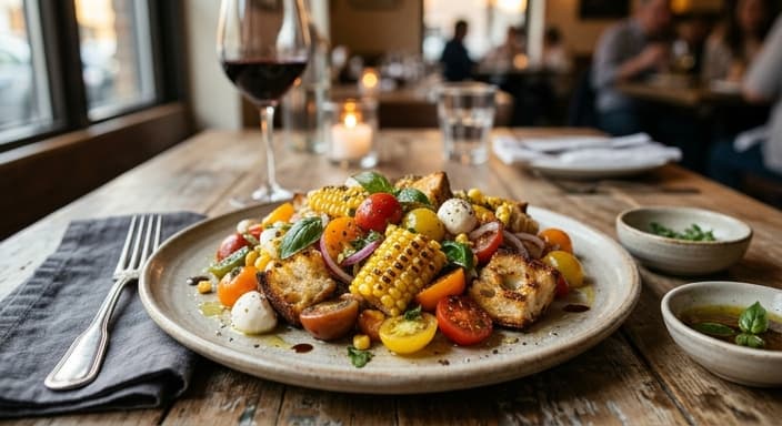 Grilled Corn & Tomato Panzanella