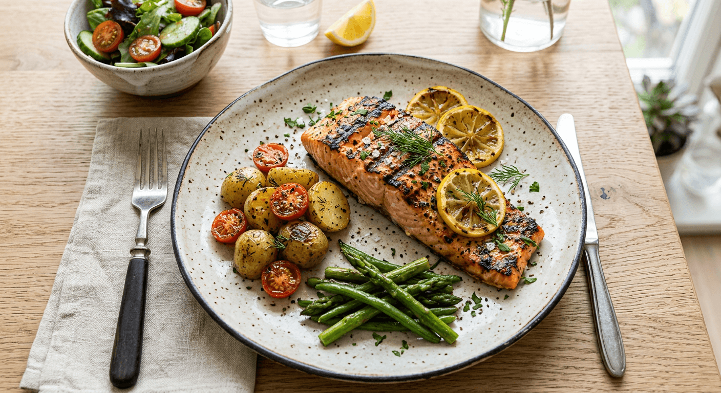 Grilled Lemon Herb Salmon