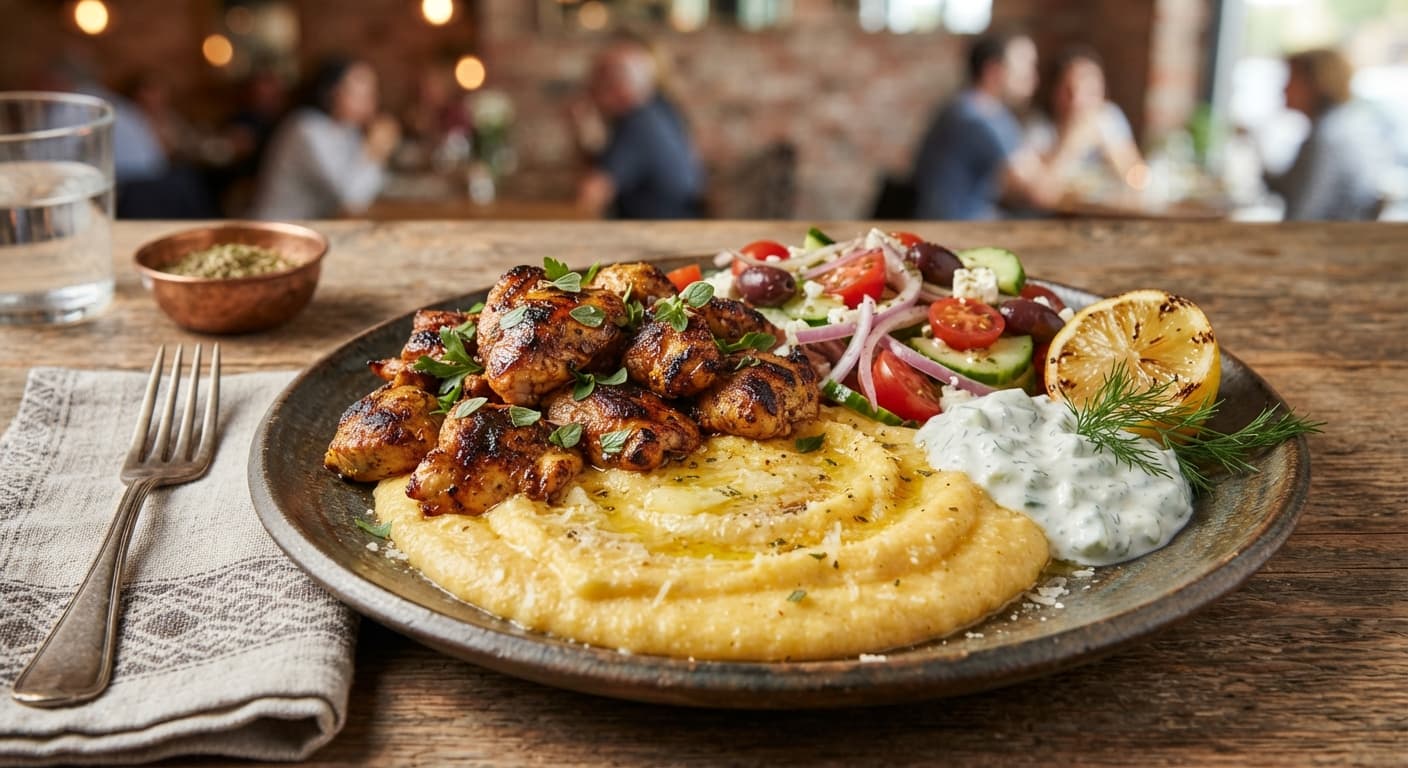 Gyros Chicken with Polenta