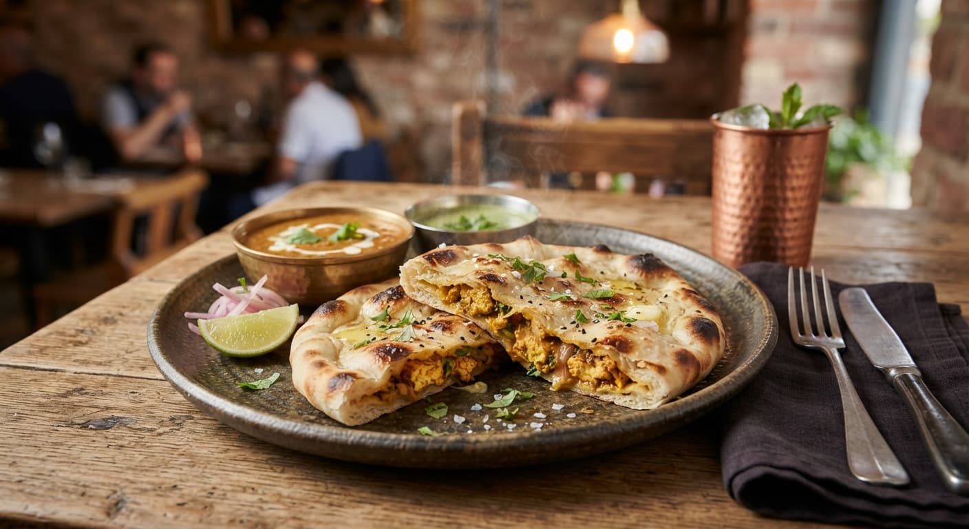 Handmade Paneer Stuffed Kulcha