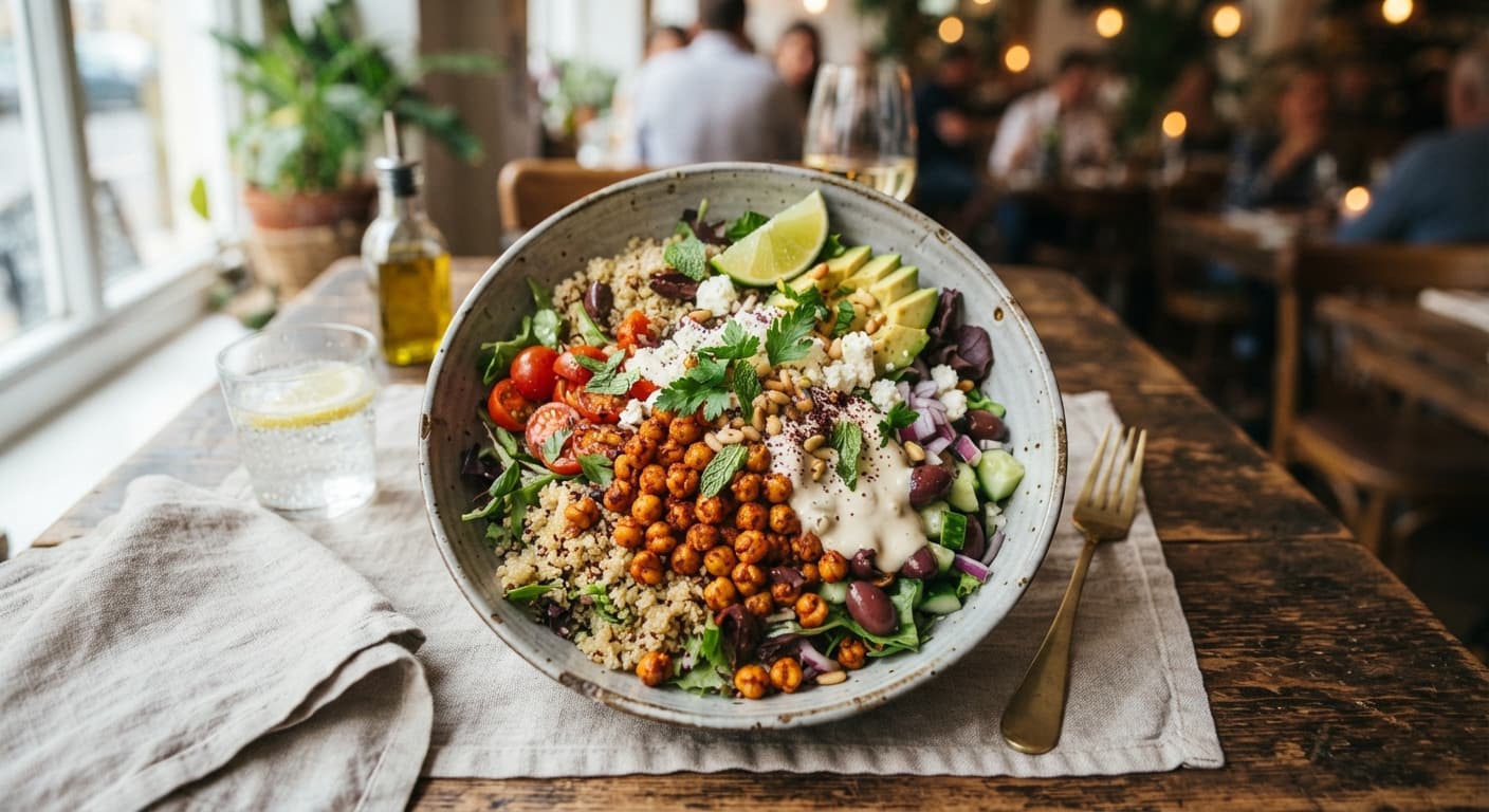 Harissa Chickpea Salad Bowl