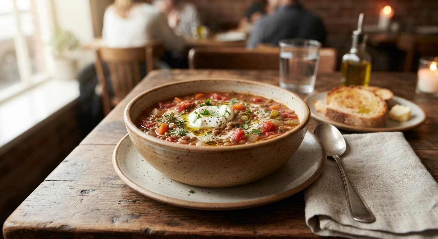 Hearty Lentil & Tomato Soup