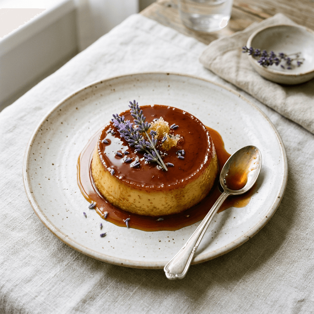 Honey Lavender Spanish Flan