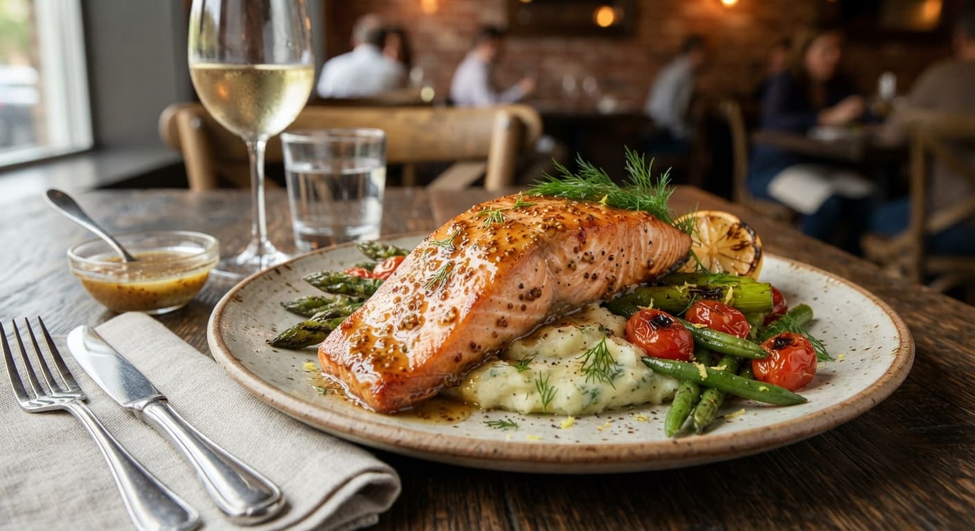 Honey Mustard Glazed Salmon