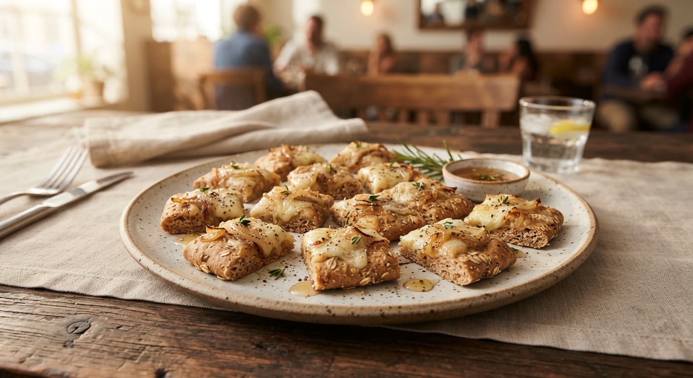Honey Oat Flatbread Bites