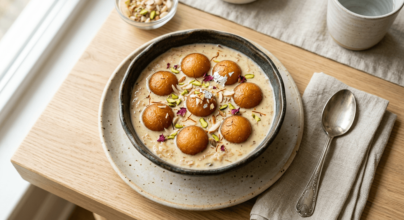 Instant Bread Jamun Kheer