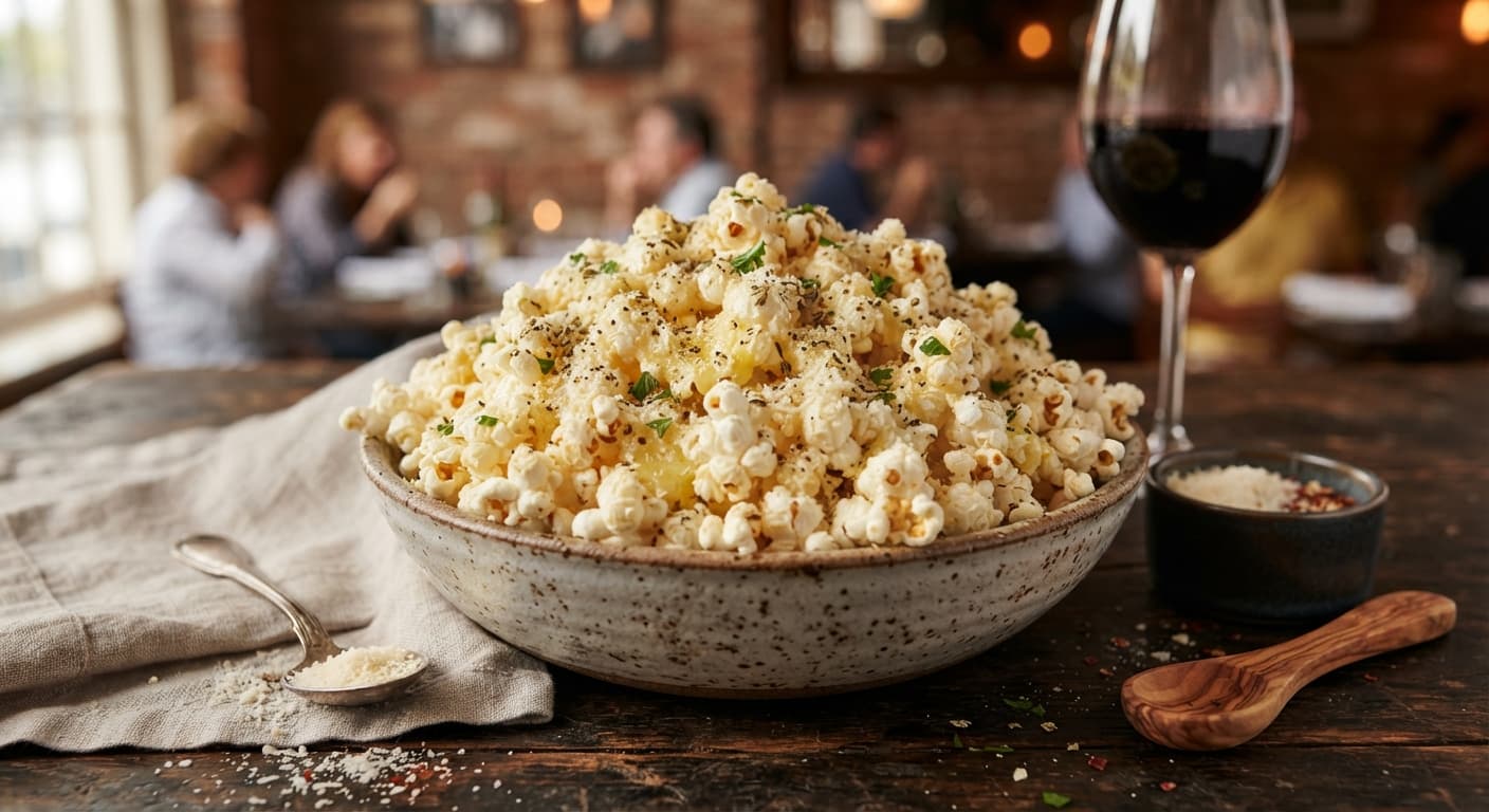 Italian Garlic Parmesan Popcorn