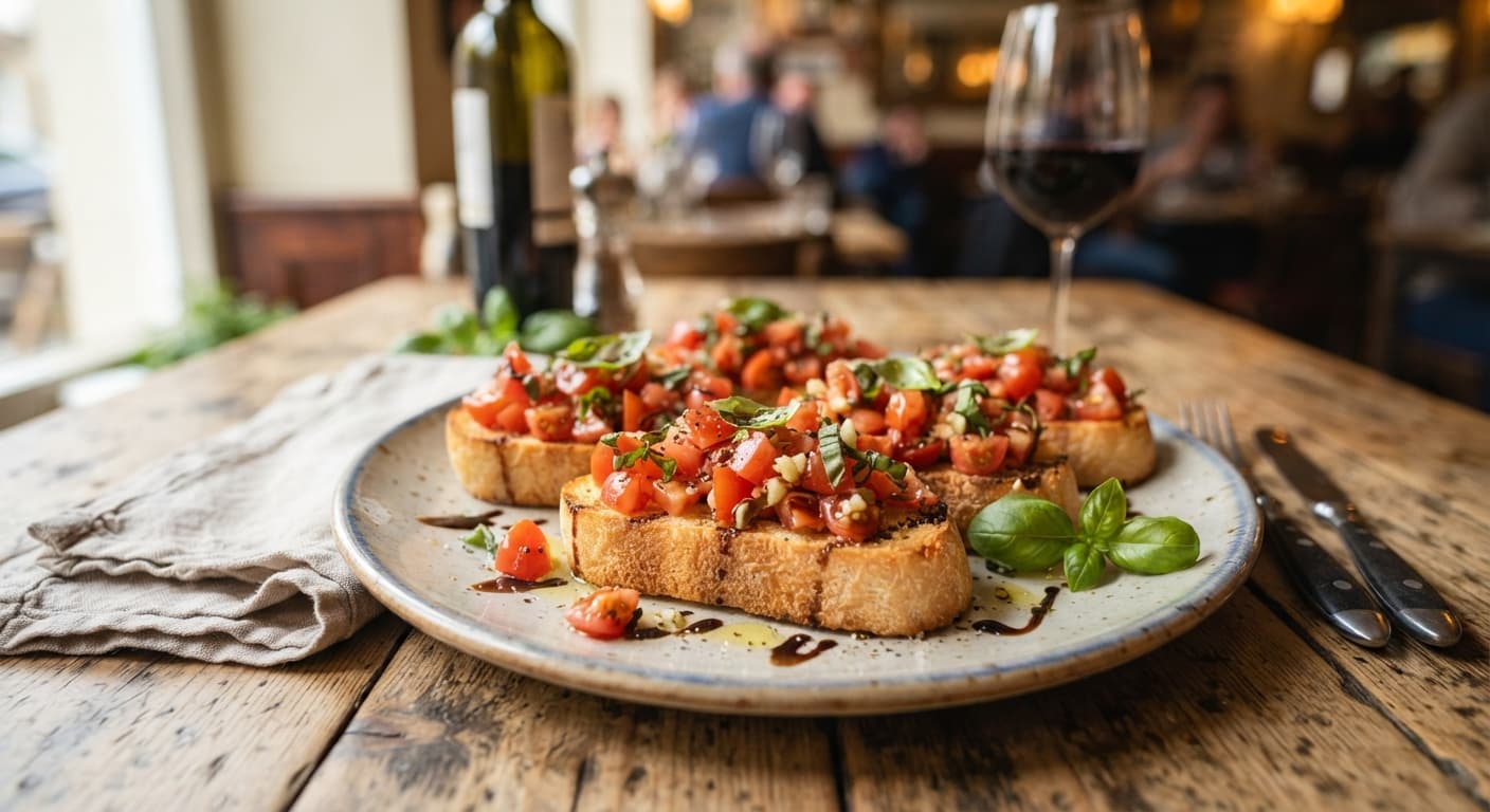 Italian Tomato Basil Bruschetta