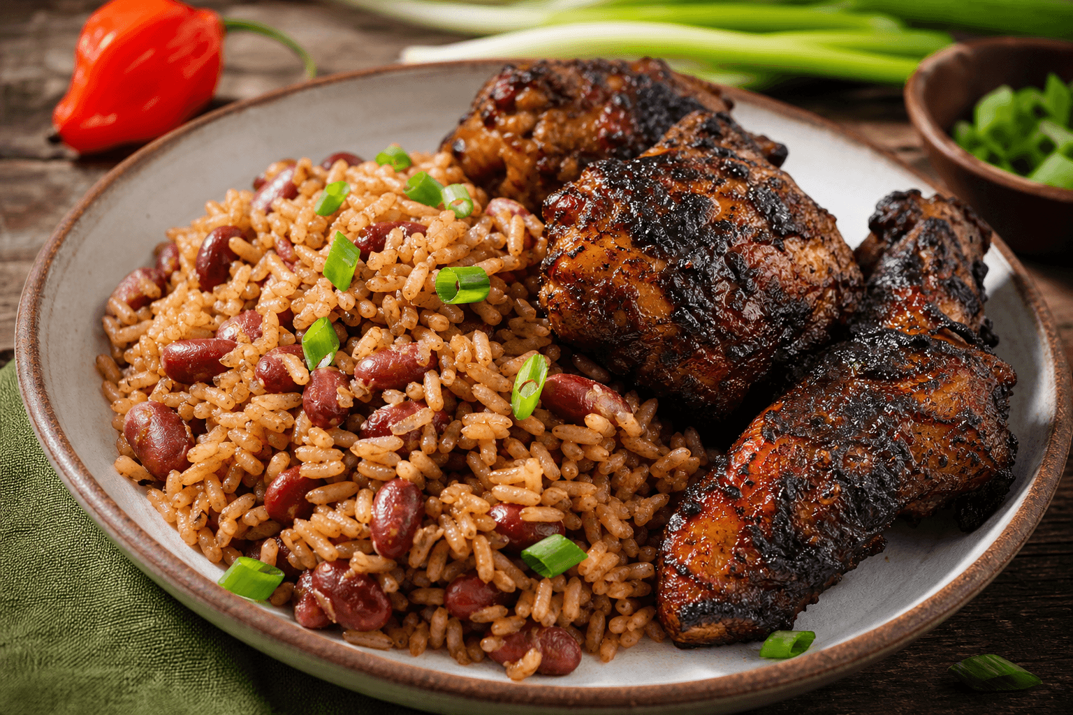 Jamaican Jerk Beans and Rice