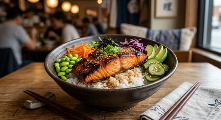 Japanese Teriyaki Salmon Bowl