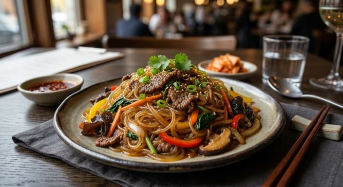Japchae-Inspired Glass Noodles