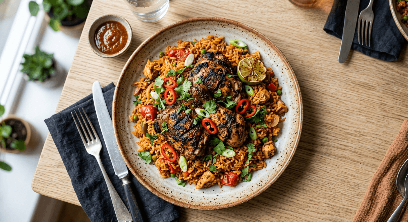 Jerk Chicken Jollof Rice