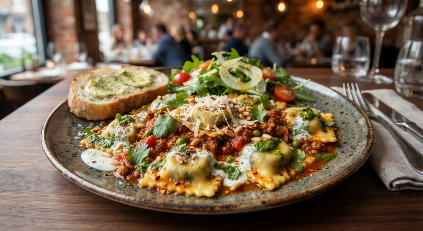 Keema‑Ravioli Fusion