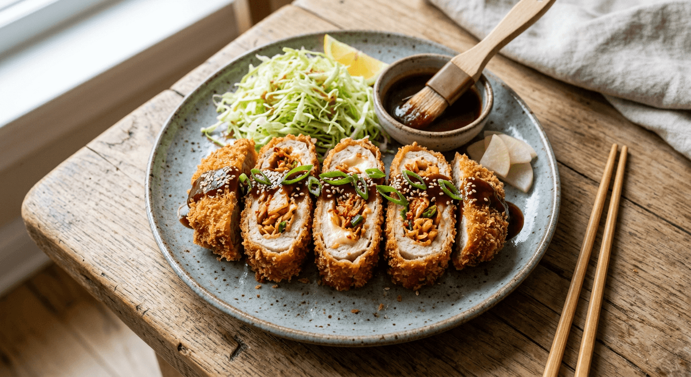 Kimchi-Stuffed Tonkatsu