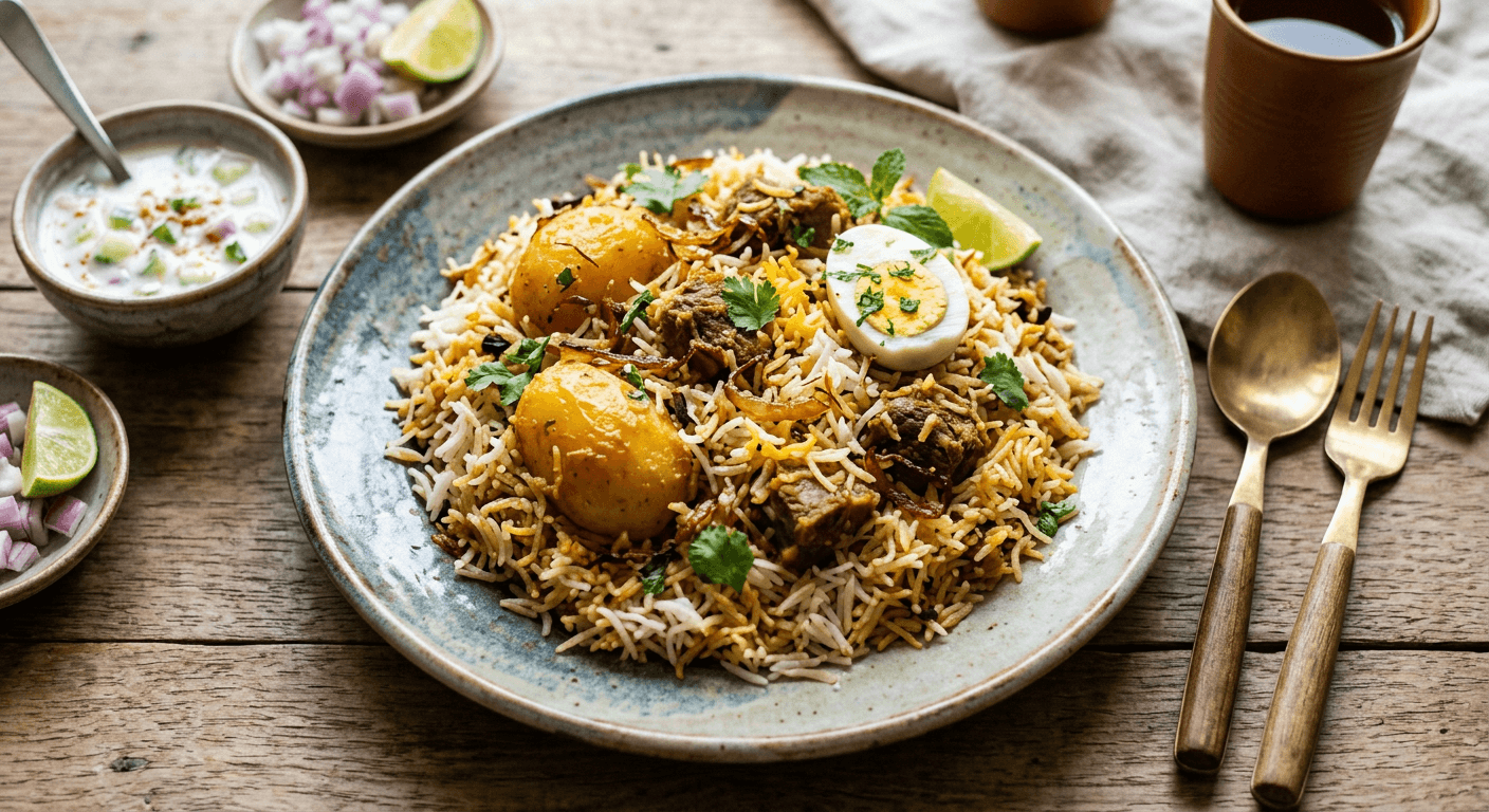 Kolkata Style Potato Biryani