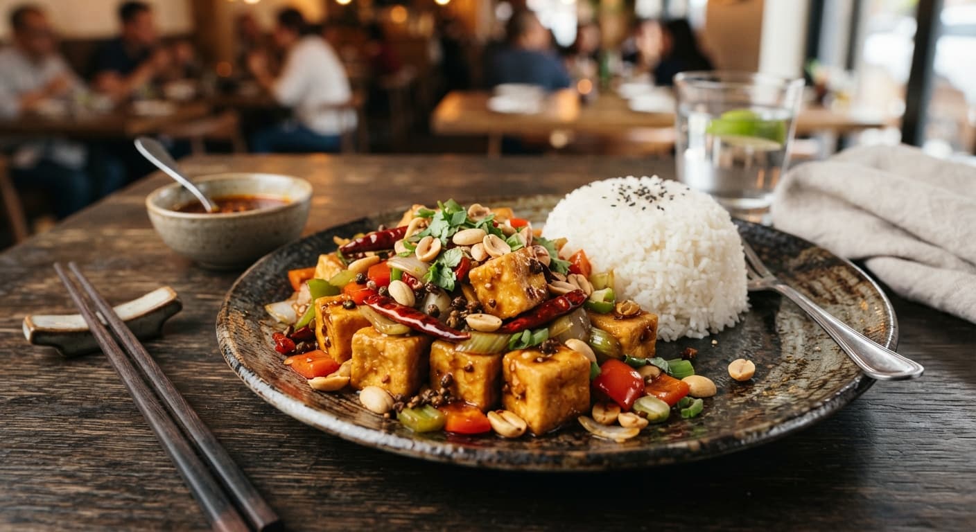 Kung Pao Style Tofu with Rice