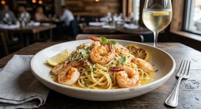 Lemon Butter Shrimp Linguine