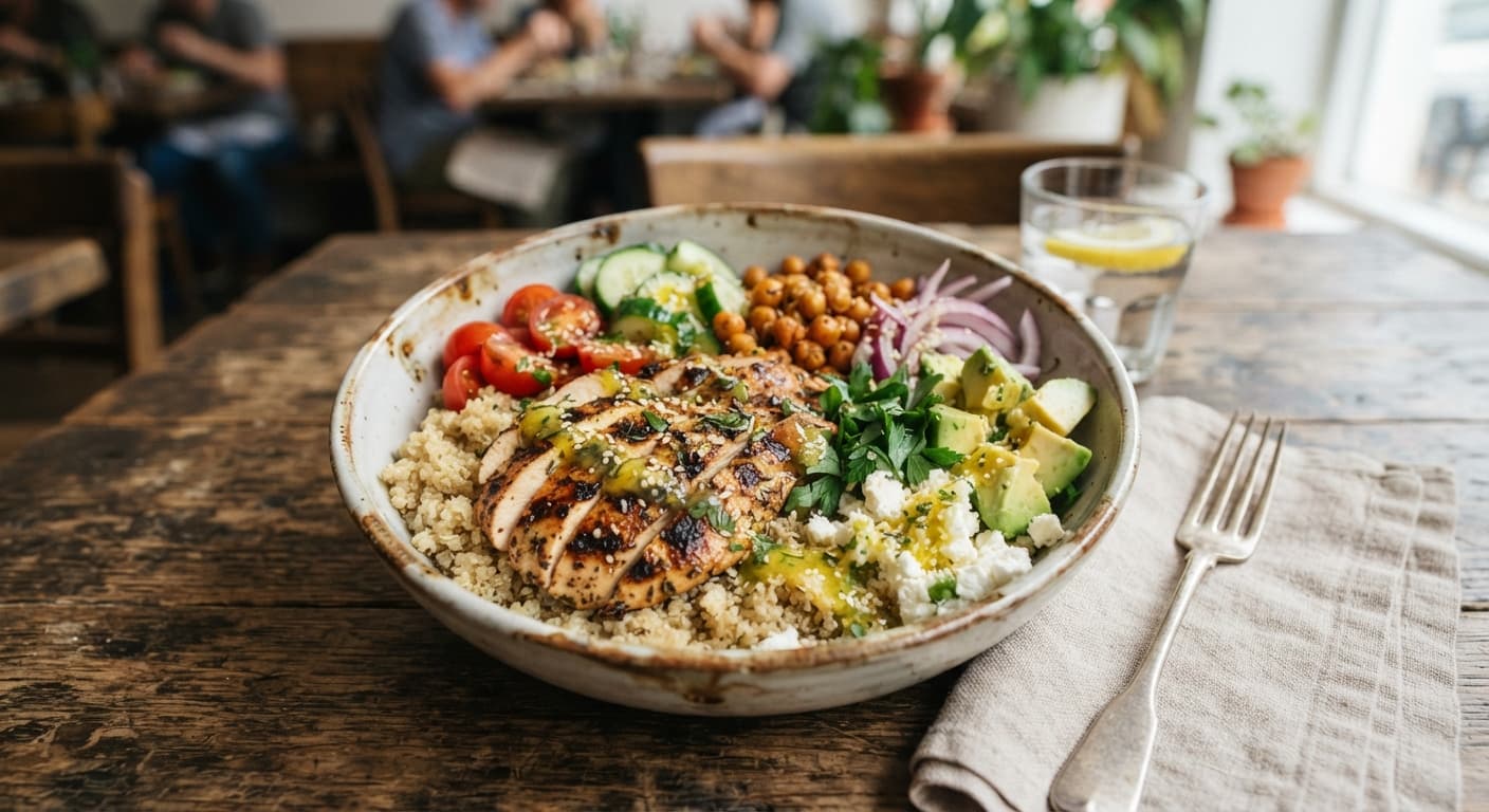 Lemon Herb Chicken Quinoa Bowls