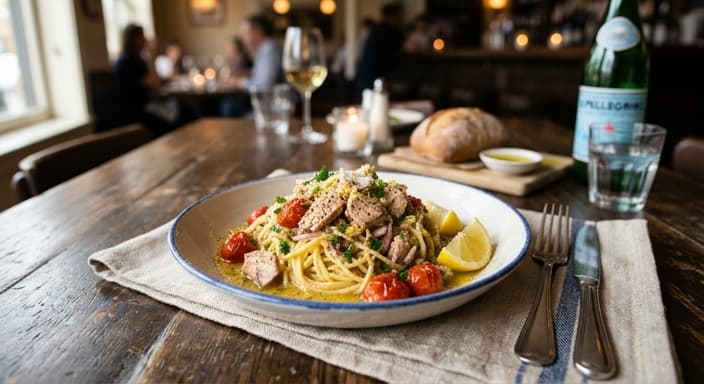 Lemon Pepper Tuna Pasta