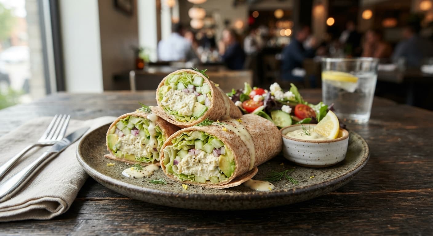 Lemon Turkey Salad Wraps