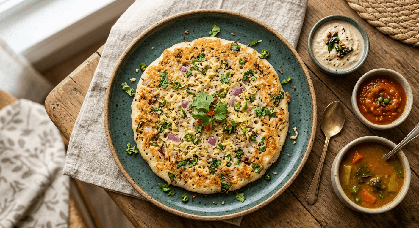 Lemongrass and Ginger Uttapam