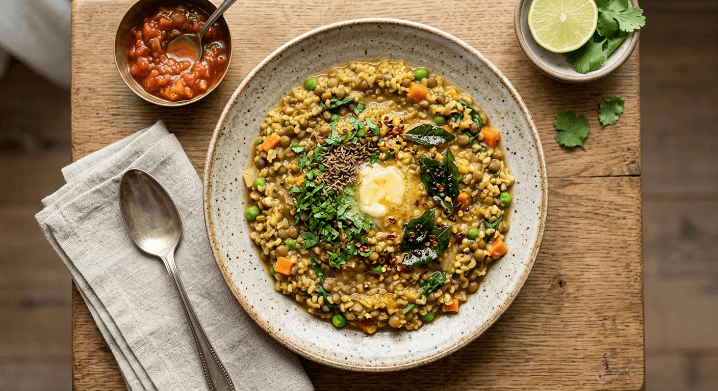 Lentil and Bulgur Khichdi