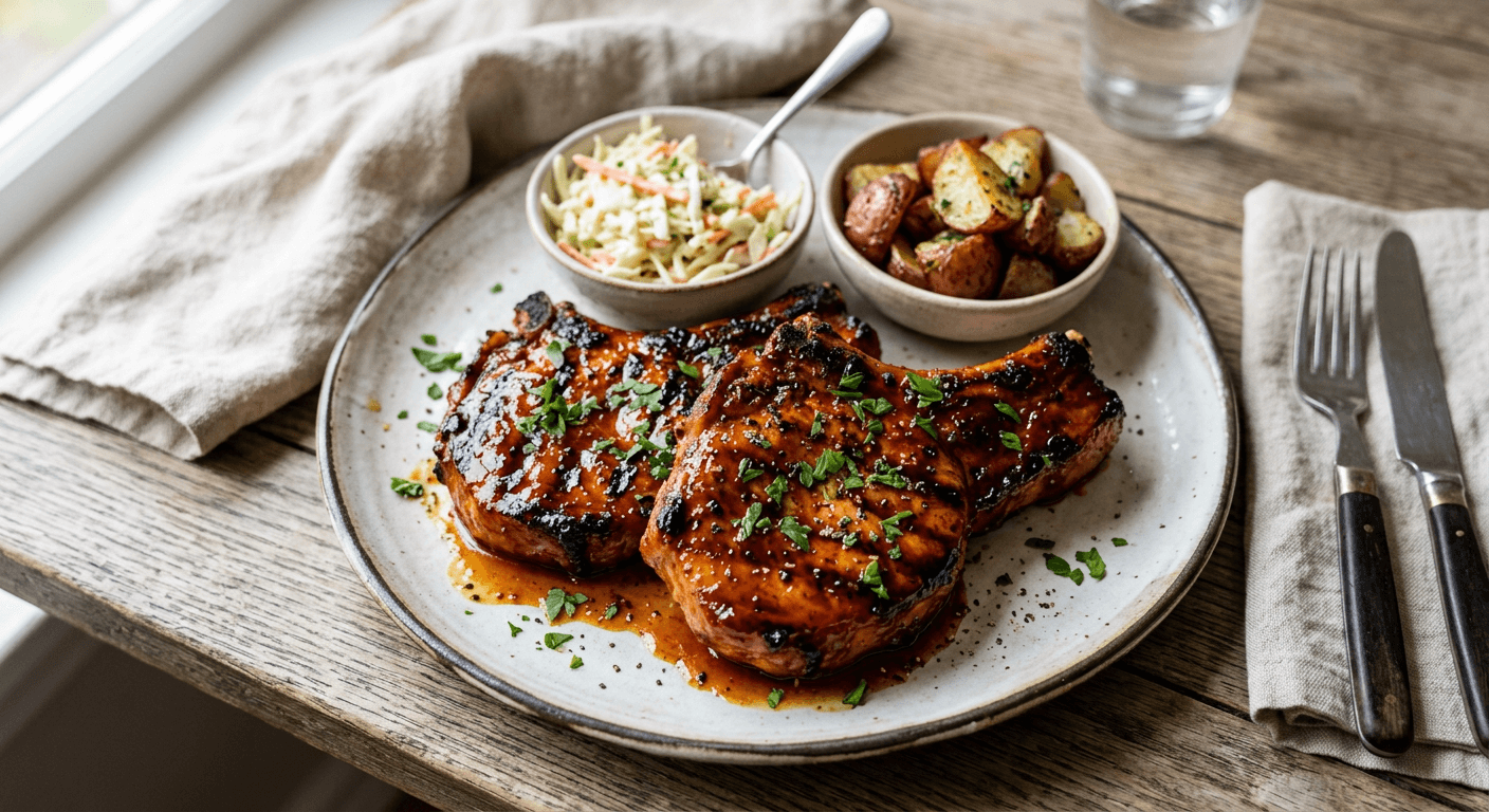 Louisiana Hot Honey BBQ Chops