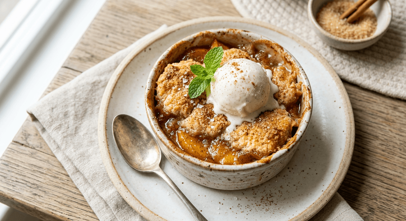 Louisiana Spiced Peach Cobbler
