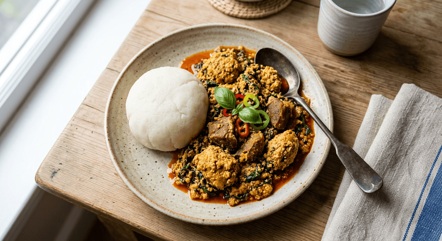 Lumpy Egusi Soup Caking Method