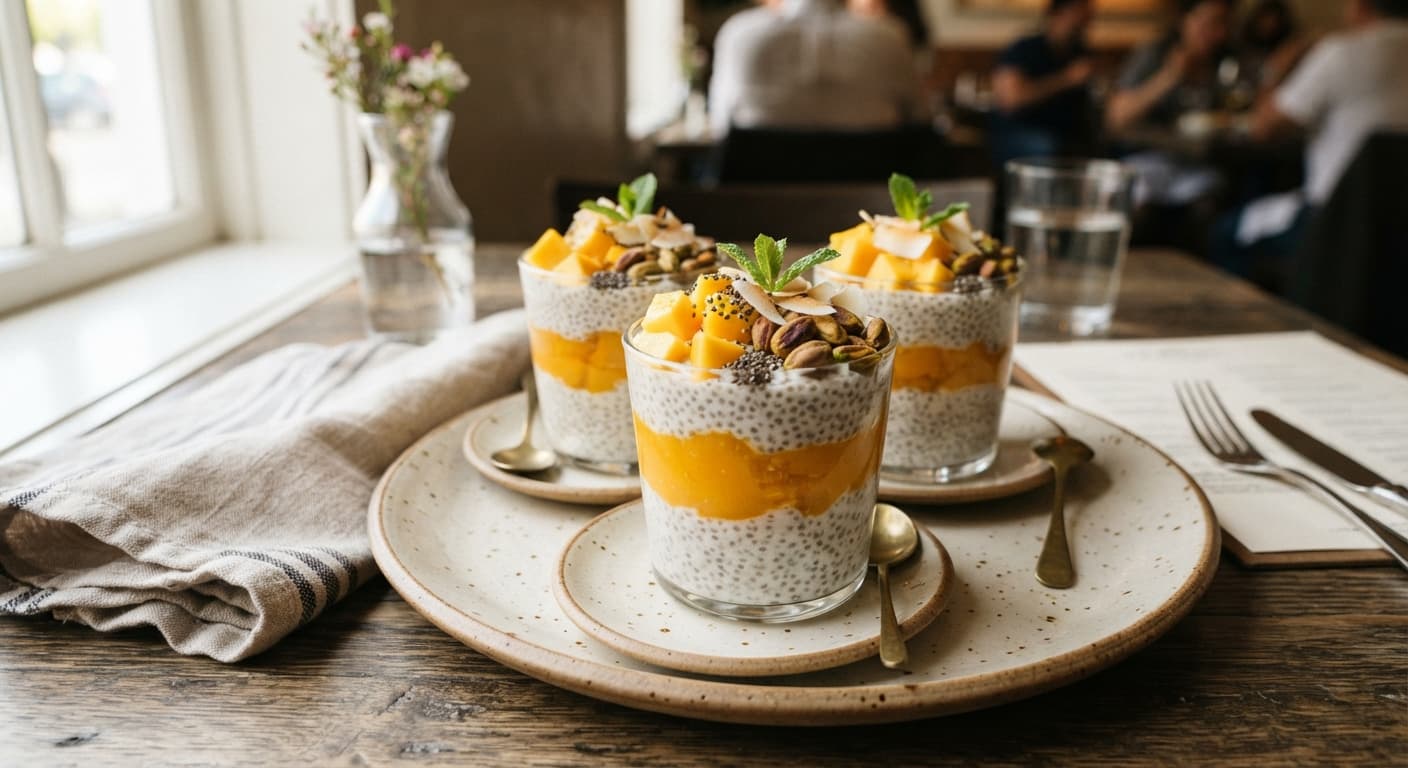 Mango Coconut Chia Pudding Cups